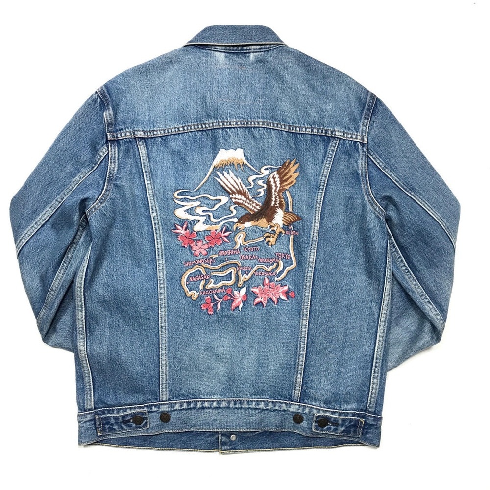 Levi’s Embroidered Denim Jacket with Eagle Design